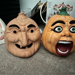 Halloween Pumpkin Face Decor Set